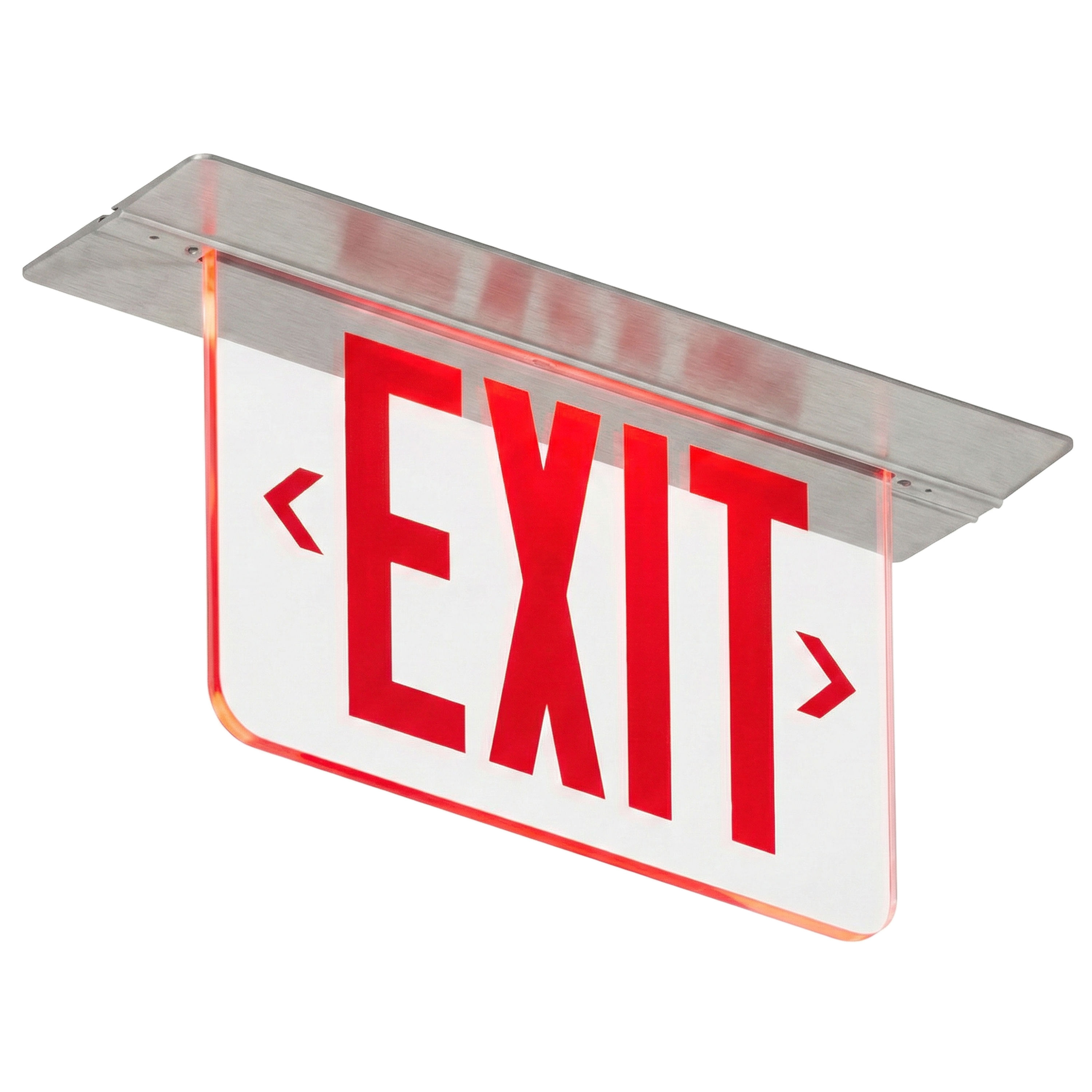 Astralite Emergency Lighting: ELX-UNVRC Recessed LED Edgelit Exit Sign